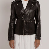 Lederjacke mit Gürtel
