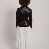 Lederjacke mit Gürtel