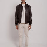 Bomber en daim