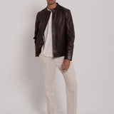 Bomber en daim