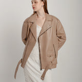 Aviator leather jacket