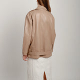 Aviator leather jacket