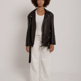 Aviator leather jacket