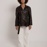 Aviator leather jacket