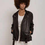 Aviator leather jacket