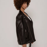 Aviator leather jacket