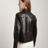 Lederjacke mit Knöpfen