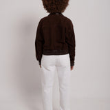 Suede bomber jacket